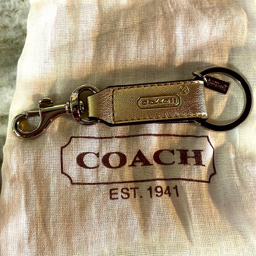 COACH Gold Keychain NWOT
